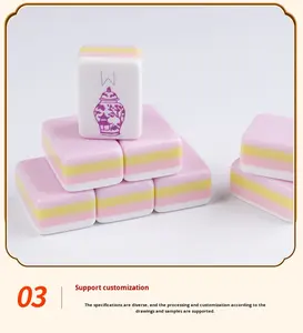 Jeu de Mahjong américain portable de 31 mm avec jokers et couleurs vives inaltérables pour les voyages en plein air, le camping et les rassemblements - Product Image 4