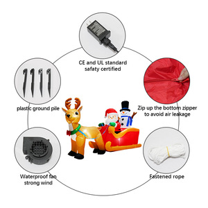 Tren Navideño Inflable de 9 Pies, Decoración Económica para Navidad - Product Image 3