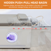 Fauteuil de lavage de luxe robuste Lingvita pour soins capillaires, station de lavage confortable pour le cuir chevelu, équipement de salon de coiffure