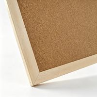Tableau d'affichage mural en liège naturel avec cadre en bois MDF, non magnétique, avec options de tailles personnalisées et de logo pour la maison, le bureau et l'école