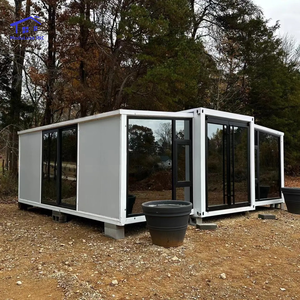 Maison conteneur préfabriquée moderne de 20 pieds ou 40 pieds, mobile et extensible, avec 2, 3 ou 4 chambres, villa préfabriquée portable pour l'extérieur - Product Image 1