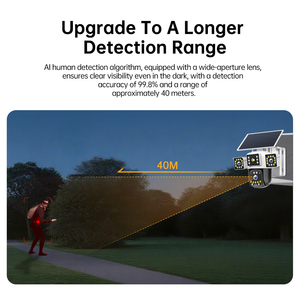 מצלמת אבטחה אלחוטית חיצונית HiEasy 9MP רשת מרובת עדשות (3 עדשות) עם זום אופטי X12, ניטור CCTV, מצלמות אלחוטיות, 4G SIM, IP66 - Product Image 2