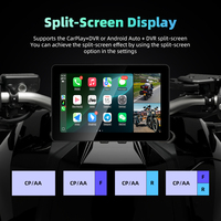 Layar Tampilan Motor 7 Inci Nirkabel CarPlay Android Auto IP67 Universal Dapat Dilepas GPS Navigasi Kamera DVR TPMS Remote