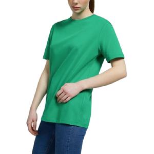 Camiseta de manga corta informal para mujer de alta calidad Color sólido Logotipo personalizado Tallas grandes Exportación directa a Bangladesh Recién llegado - Product Image 1