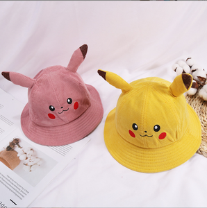 Pika-chu-gorro <span class=keywords><strong>de</strong></span> pescador para niños, sombrero <span class=keywords><strong>de</strong></span> pescador <span class=keywords><strong>Pokemon</strong></span>, novedad - Product Image 3