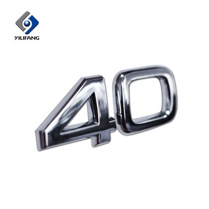 Abs emblèmes en plastique ABS autocollant de <span class=keywords><strong>carrosserie</strong></span> emblème de numéro d'insigne chrome emblèmes - Product Image 4