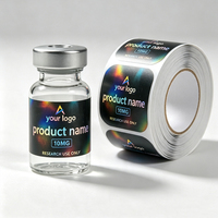 Étiquettes personnalisées pour flacons de 3 ml, 5 ml, 10 ml, 20 ml, 30 ml, adhésives, en PP, résistantes à l'huile, imperméables, étiquettes oblongues pour cosmétiques