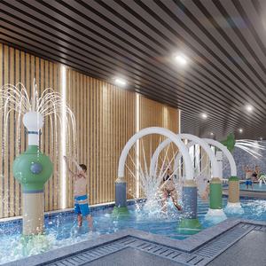 Toboggan aquatique commercial pour enfants, équipement de <span class=keywords><strong>parc</strong></span> aquatique intérieur pour centres de villégiature, hôtels et spas - Product Image 5