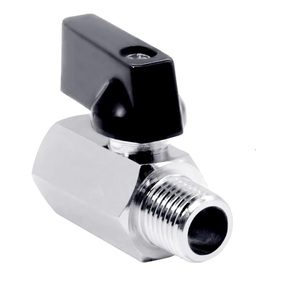 Mini Válvula de Bola de Latón NPT Hembra x Macho de 1/4 Pulgadas - Product Image 1