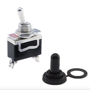 Interruptor de Palanca SPST Miniatura 12V 6A/250VAC 10A/125VAC de Alta Resistencia con Cubierta Metálica Impermeable y Botón Pulsador E-TEN1021 - Product Image 2