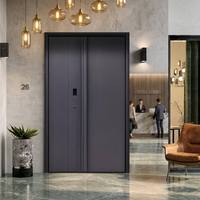 Porte d'entrée principale en aluminium certifiée CE, étanche, insonorisée, ignifuge, antivol, de luxe, pour appartement, hôtel, villa