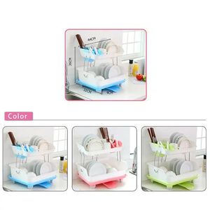 จานพลาสติก2ชั้นสำหรับวางจานในครัวชั้นวางจานแบบแห้ง - Product Image 6