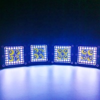 Hot Sell 4x4 Pods Super Luminosité Carré LED Feux de Travail Flux Éclairage RVB