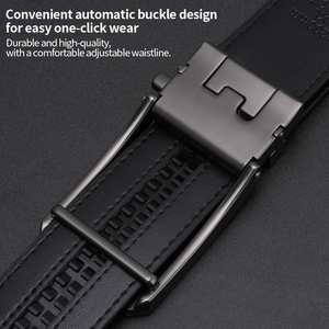 เข็มขัดผู้ชายหนังแท้แบบปรับได้  ใส่สบาย  ทนทาน  ยืดหยุ่น  สำหรับผู้ชาย - Product Image 2