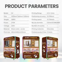 Distributeur automatique de chocolat 3D entièrement automatique, qualité alimentaire, avec écran tactile et paiement multi-mode, pour centre commercial et parc d'attractions