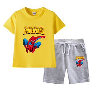 2024 New Spider-Man <strong>Boys</strong>' Casual Summer Suit Cotton Short Sleeve T-Shirt &amp; Pants Children's <strong>Clothing</strong> - Product Image 3