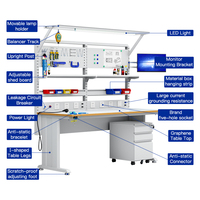Banc de travail métallique antistatique léger à montage facile ESD avec 4 tiroirs, armoire grise personnalisable OEM/ODM
