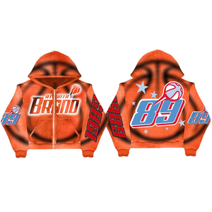 Casual Two-Piece Winter Fleece Soft Cotton Blend Streetwear Custom Men's Hoodie <b>Set</b> with Sublimation Print Sporty Style - Product Image 3