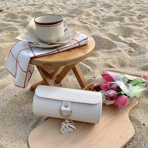 PU Velvet Travel Jewelry <b>Case</b> Roll Bag <b>Small</b> Organizer for Necklace Bracelet Earring with Detachable <b>Small</b> Pouch - Product Image 6