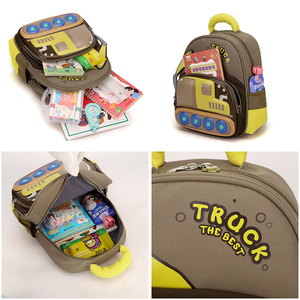 Nuovo stile per bambini impermeabile <span class=keywords><strong>zaino</strong></span> escavatore leggero cartone animato scuola materna borsa camion auto per ragazzi - Product Image 3