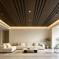 Panneaux muraux et de plafond en PVC épais, imperméables et ignifuges, à motif géométrique artistique moderne à 3 divisions égales pour la maison