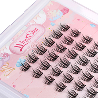 WingStar Faux Cils Segmentés Style Manga pour un Look Mignon – Extensions de Cils DIY Faciles à Appliquer – Cils Individuels