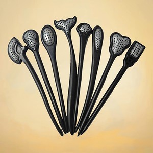 Épingles à cheveux DIY en brocart Song style ébène antique, pour chignons, coiffes faites à la main en brocart Song - Product Image 1