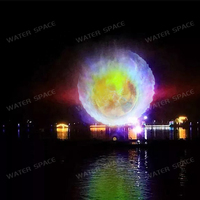 Grande Fontaine d'Extérieur Multimédia à Écran d'Eau, Équipement de Projection RGB pour Publicité Holographique 3D 4D et Films, pour Aménagement Paysager
