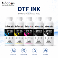 Encre DTF 1000g CMYKW pour imprimantes XP600 I3200 I1600 – Vente Flash Usine – Haute Capacité pour Transfert Textile Coton et Polyester