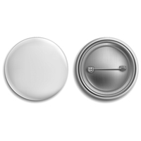 Kit de badges bouton personnalisables avec logo, forme ronde, en métal, avec pièces avant et arrière