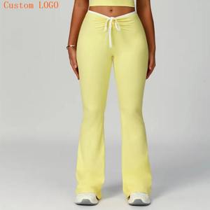 Kadınlar İçin Düz Renk Eşofman Takımı Uzun Kollu Parmak Delikli Spor Yüksek Bel İspanyol Paça Spor Taytı Dar Kesim 2 Parça Yoga Yüksek Bel Yoga Taytı - Product Image 2