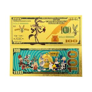 Billete <span class=keywords><strong>de</strong></span> Banco <span class=keywords><strong>de</strong></span> Oro con Diseño <span class=keywords><strong>de</strong></span> Anime Americano Personalizado al por Mayor, Billete <span class=keywords><strong>de</strong></span> Dibujos Animados <span class=keywords><strong>de</strong></span> Bugs Bunny <span class=keywords><strong>de</strong></span> $<span class=keywords><strong>100</strong></span>, Apto para Colección Conmemorativa - Product Image 3