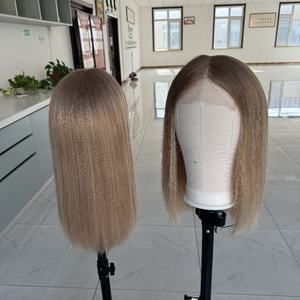 Nouveau modèle Perruques à pince en silicone Perruques de base en soie à lacet complet en <span class=keywords><strong>cheveux</strong></span> humains vierges européens Remy Perruques médicales de luxe - Product Image 4