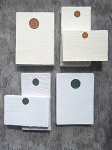 Suite de invitación de boda de papel hecho a mano, papel borde cubierto, papel hecho a mano, invitaciones de boda de algodón, <span class=keywords><strong>hojas</strong></span> de papel hechas a mano - Product Image 4