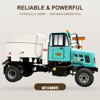 Camion malaxeur à béton de qualité industrielle 4x4, petit, portable, alimenté par un moteur diesel, haute efficacité pour les projets routiers