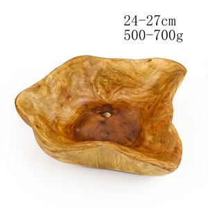بيع مباشر أوعية منحوتة من الجذر مصنوعة يدويًا من الخشب الطبيعي الحقيقي وعاء سلطة خشبي - Product Image 6
