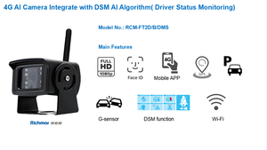 New 4G AI Máy Ảnh DSM AI Dashcam Hỗ Trợ Tình Trạng Trình Điều Khiển Giám Sát Mặt ID Mũ Bảo Hiểm Phát Hiện - Product Image 2