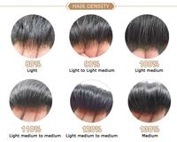 XC HAIR hommes cheveux indiens toupet vague d'eau vierge pour système de remplacement de dentelle conception centrale prothétique 6X9 130% densité 1b