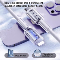 Kit de chargeur rapide GaN 30W tout-en-un, chargeur USB-C Ice Crystal avec câble de 1 m/2 m, universel pour appareils mobiles intelligents
