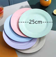 Plaques peu profondes chauffables au micro-ondes de 10 pouces, assiettes à pâtes réutilisables Plaques à steak plates