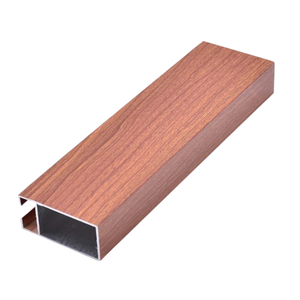 Fábrica de Perfiles de Aluminio que Suministra Perfiles de Extrusión de Aluminio con Acabado de Madera para Gabinetes de Cocina - Product Image 1