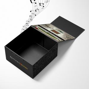 Vente en gros de boîtes à musique Avenger personnalisées étanches haut de gamme pour gaufrage musique et papier cartonné design à manivelle pour cadeaux - Product Image 1