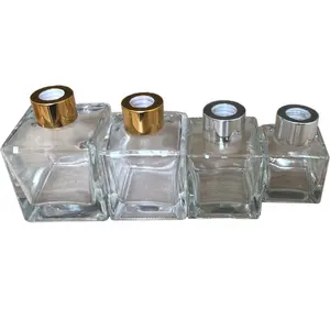 Botol Parfum Kaca Diffuser Reed, 50Ml 100Ml 200Ml Bentuk Kubus