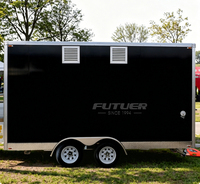 Camion de cuisine mobile 220V avec glace, pizza, café, hot-dogs, remorque de concession, chariot