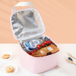 Boîte à lunch isolante trapézoïdale de grande capacité Fermeture à glissière en tissu Oxford écologique Design portable Nouveau sac à lunch simple pour étudiant - Product Image 1
