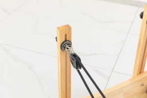 Reformer Pilates haut de gamme personnalisé <span class=keywords><strong>avec</strong></span> <span class=keywords><strong>lit</strong></span> en hêtre, équipement de gym polyvalent pour la maison, idéal pour le yoga, la perte de poids et le remodelage corporel - Product Image 5