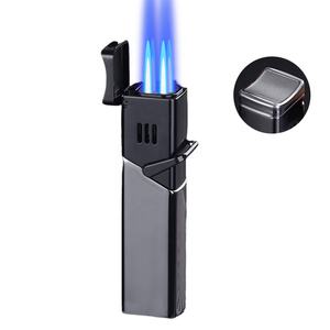 Recharge en métal moderne Gaz Cigarette Poche Cigare Chalumeau Briquet Quatre <span class=keywords><strong>Jet</strong></span> Flamme Butane Personnalisé Prix Usine pour Cadeaux - Product Image 1