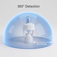 Soporte de lámpara con sensor de cuerpo humano inteligente, base de tornillo E27, retardo ajustable y fotocontrol, para pasillo/escalera de casa