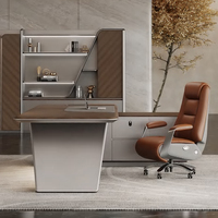 Ensemble de mobilier de direction de haute qualité, table de bureau de secrétaire, table de bureau moderne en forme de L, table d'ordinateur de patron, bureau de bureau