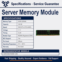 Module de mémoire serveur Enterprise 128 Go DDR5 5600 RDIMM ECC Registered PC5-44800 288 broches 1,1 V pour racks de serveurs de centre de données